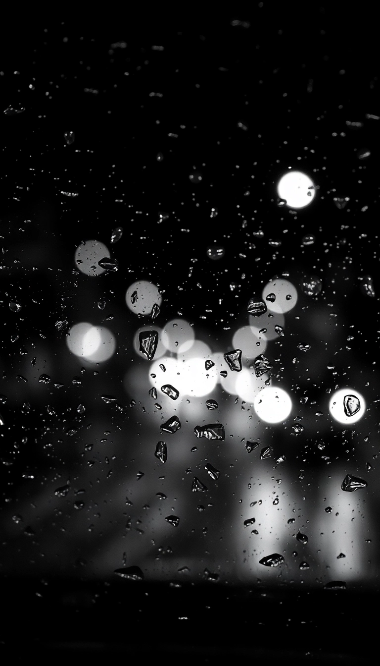 HD iPhone Night Car Rain Sophisticated Wallpaper Stock Photo